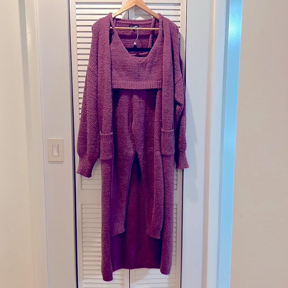 Fashion Nova Teddy Set , Color : Mauve